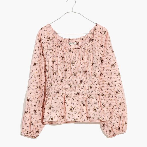 Madewell Sophia Top in Bouquet Floral Pink Wisteria Dove, Size Medium, NWT - Picture 11 of 11